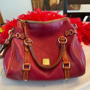 Dooney & Bourke Burgundy Leather Satchel
